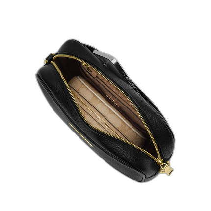 Coach Women's Jamie Camera Bag In Signature Canvas With Stripe Silver/Sand/Taupe