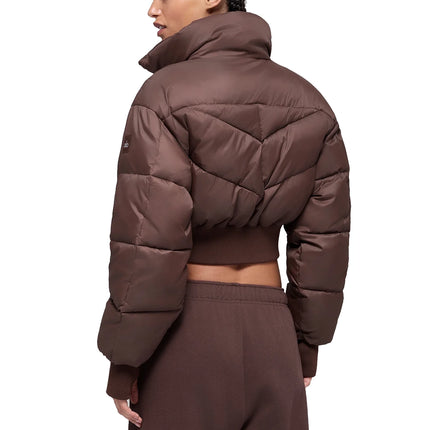 alo Women's Cropped Atmosphere Puffer Brownstone