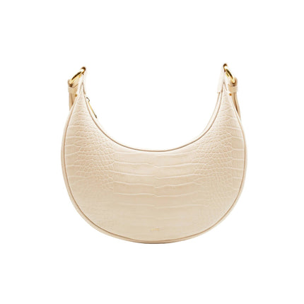 JW PEI Women's Carly Saddle Bag Ivory Croc