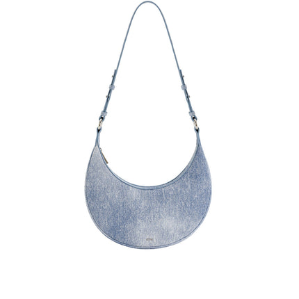 JW PEI Women's Carly Denim Embossed Saddle Bag Blue