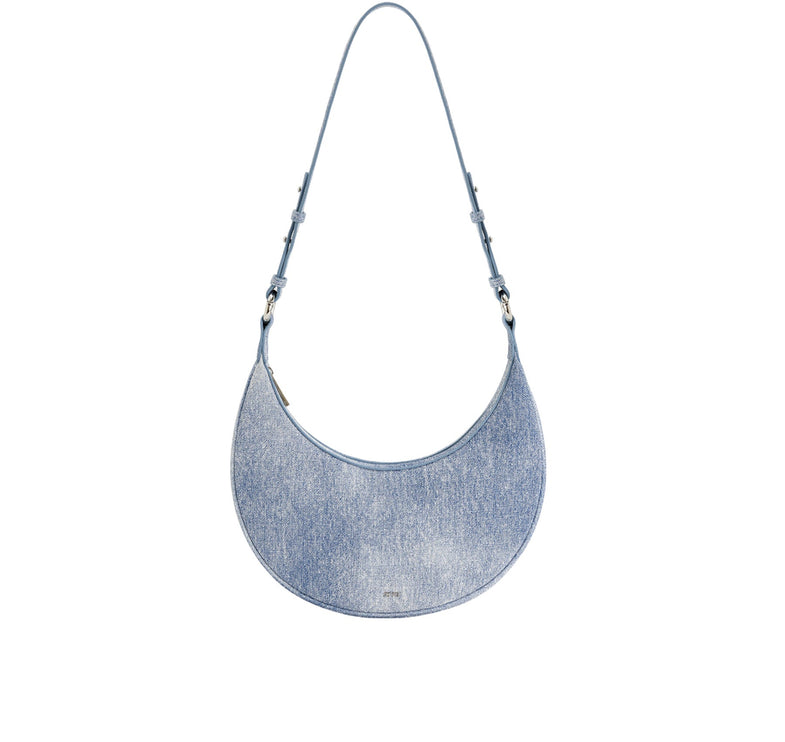 JW PEI Women's Carly Denim Embossed Saddle Bag Blue