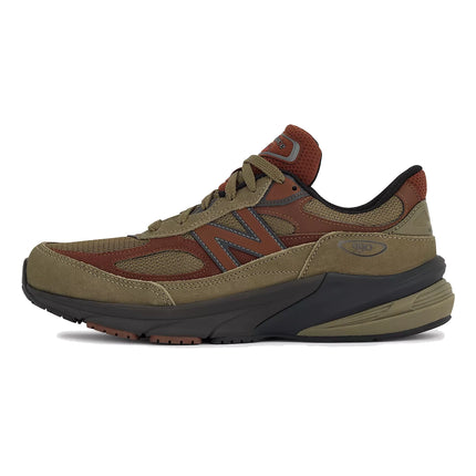 New Balance Unisex Made in USA 990v6 Dark Camo with Rich Oak and Black Cement U990CA6