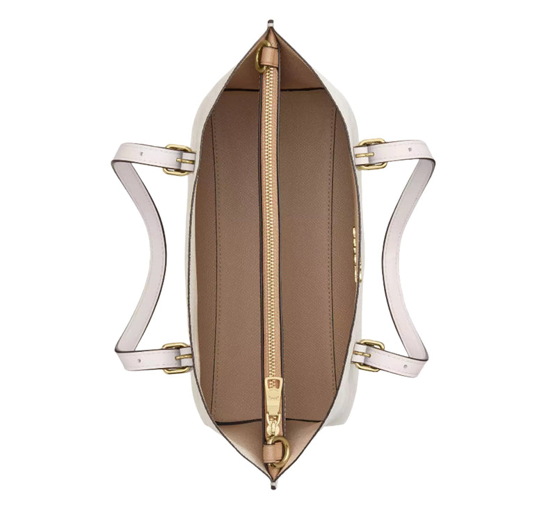 Coach Women's Mollie Tote Bag 25 In Signature Canvas Gold/White/Chalk