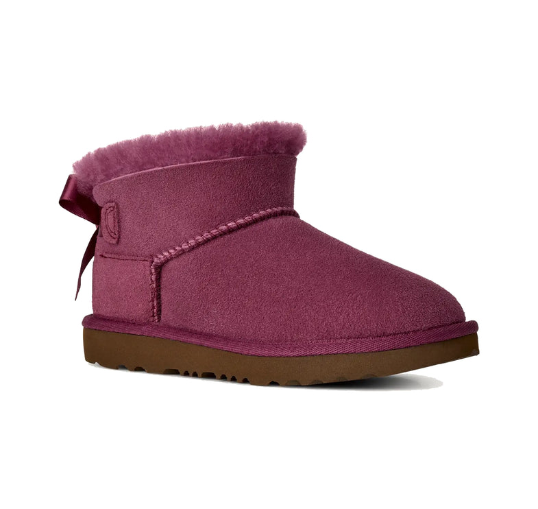UGG Big Kids' Ultra Mini Bailey Bow Dark Winterberry