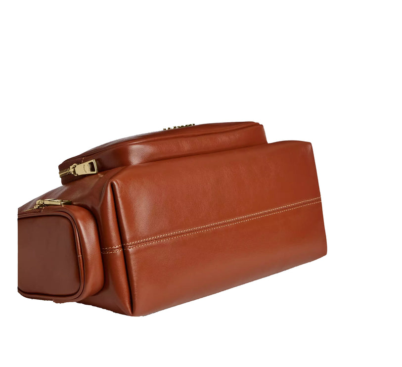 Coach Women's Laurel Shoulder Bag With Pockets Gold/Cinnamon