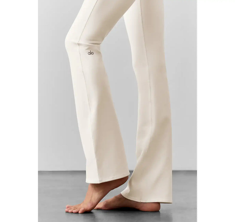 alo Women's Airbrush High-Waist Bootcut Legging Ivory