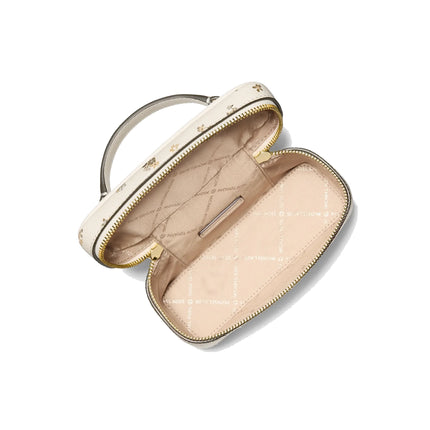 Michael Kors Women's Vivi Small Floral Printed Vanity Crossbody Bag Light Cream