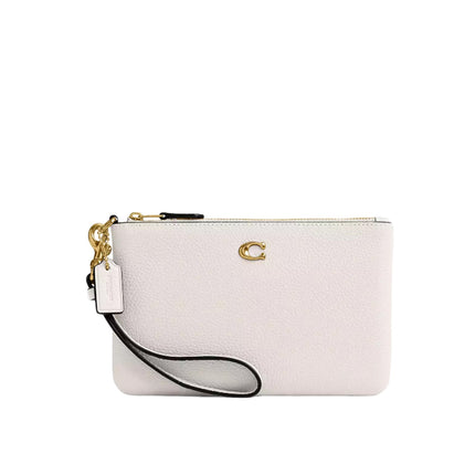 Coach Women's Essential Small Wristlet Brass/Chalk