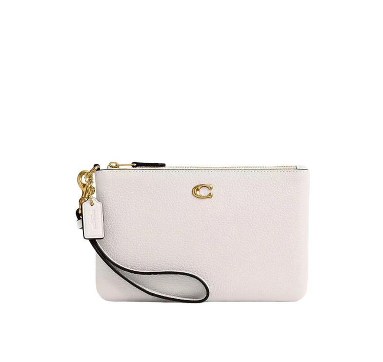 Coach Women's Essential Small Wristlet Brass/Chalk