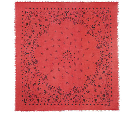 KUJTEN Women's Extra Large Bandana Effy Coral Red