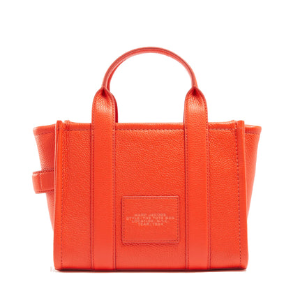 Marc Jacobs Women's The Leather Small Tote Bag Electric Orange