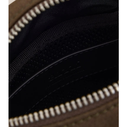 AMI Alexandre Mattiussi Canvas Small Ami De Coeur Crossbody Bag Black Olive