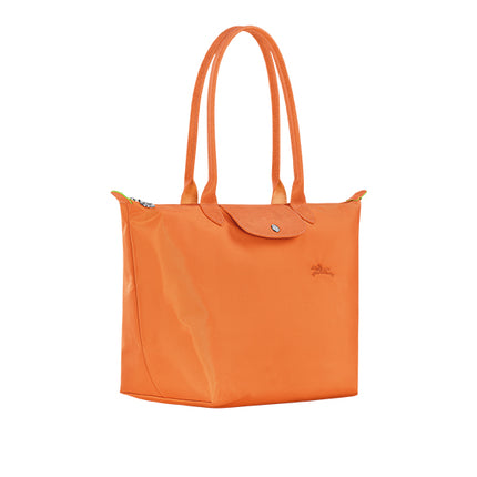 Longchamp Women's Le Pliage Green L Tote Bag Orange