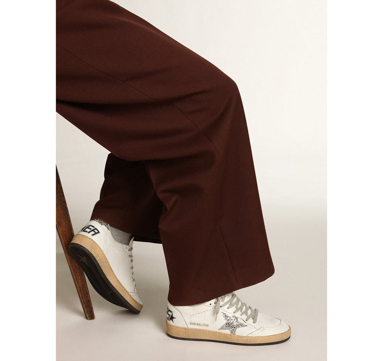 Golden Goose Women's Ball Star Sneakers White Silver Star