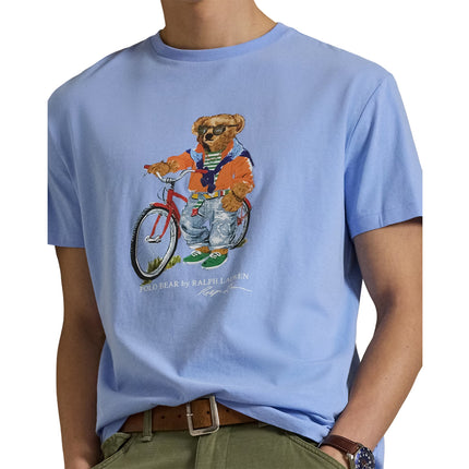 Polo Ralph Lauren Men's Classic Fit Polo Bear Jersey T-Shirt Austin Blue Summer Bear