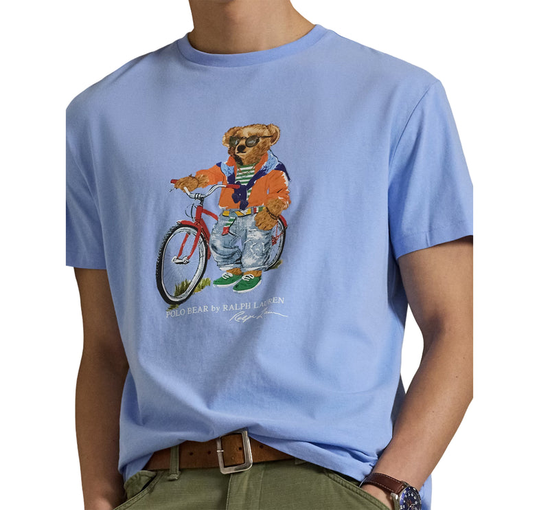 Polo Ralph Lauren Men's Classic Fit Polo Bear Jersey T-Shirt Austin Blue Summer Bear