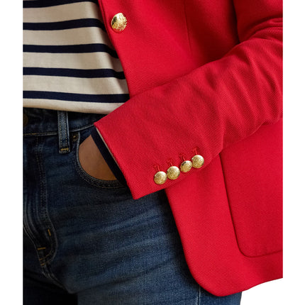 Polo Ralph Lauren Women's Bullion Jacquard Blazer Cruise Red