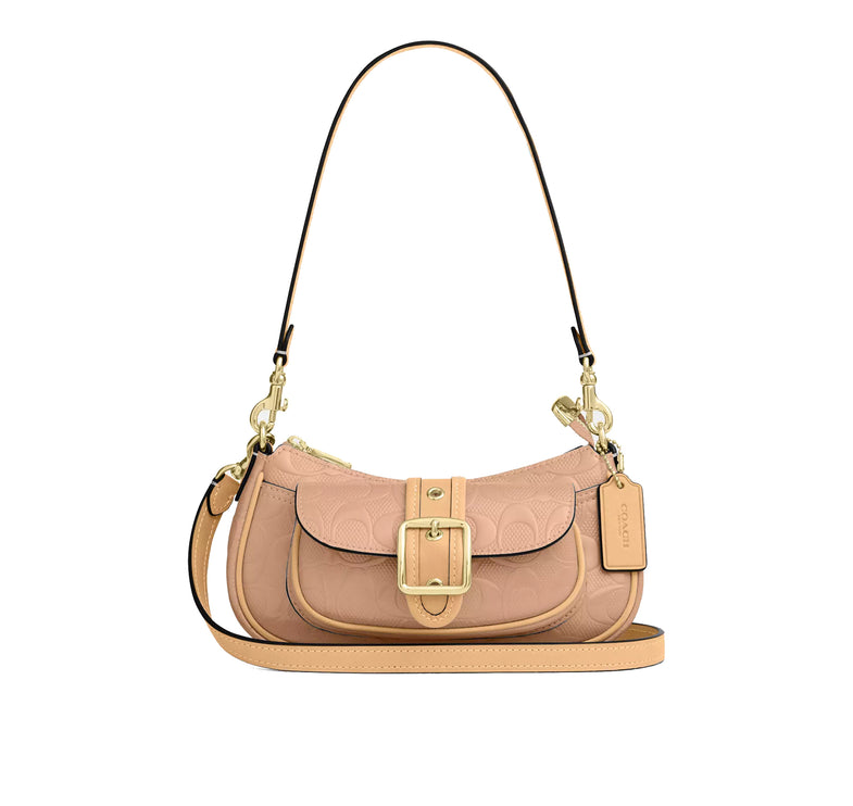 Coach Women's Ashton Mini Shoulder Bag In Signature Leather Gold/Faded Blush