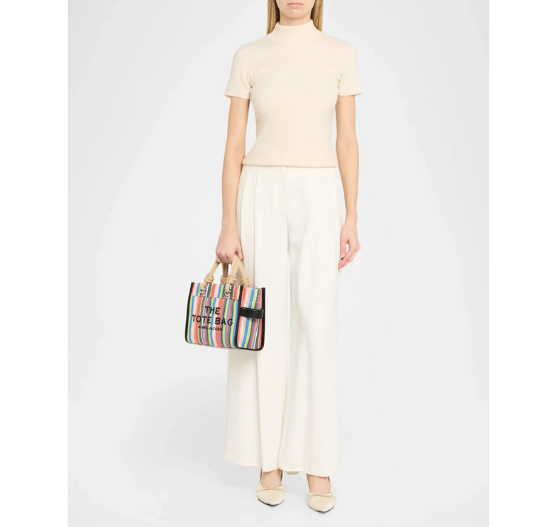 Marc Jacobs Women's The Stripe Mesh Small Tote Bag Red Multi