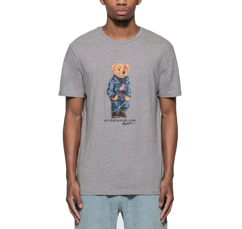 Polo Ralph Lauren Men's Denim Polo Bear Tee Grey