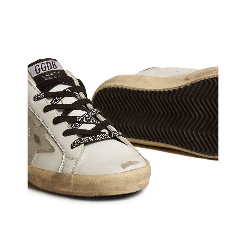 Golden Goose Women's Super Star Sneakers with Gold Glittery