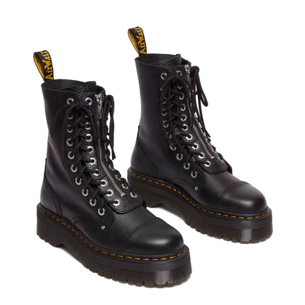 Dr. Martens Unisex Sinclair Hi Milled Nappa Leather Platform Boots Black