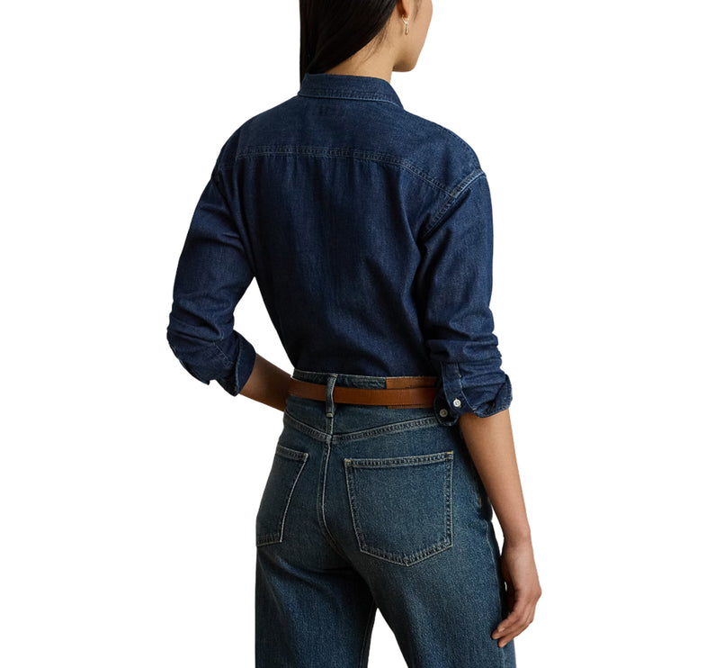 Polo Ralph Lauren Women's Relaxed Fit Denim Shirt Harvest Wash