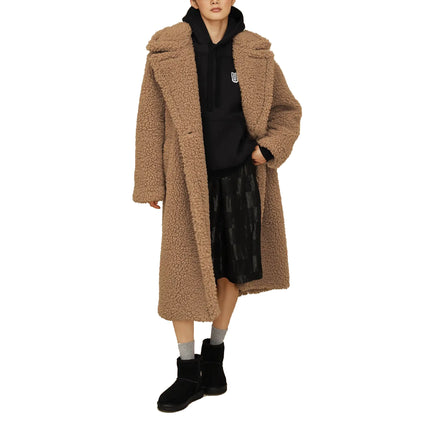 UGG Women's Gertrude Long Teddy Coat II Sand