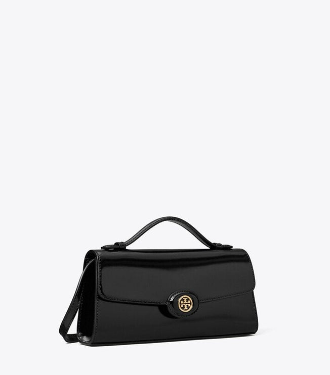 Tory Burch Women's Mini Robinson Spazzolato Crossbody Black