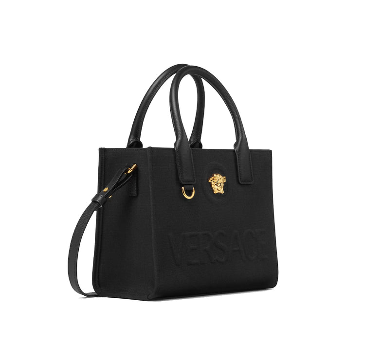 Versace Women's La Medusa Mini Canvas Tote Black
