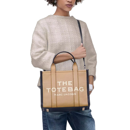 Marc Jacobs Women's The Colorblock Medium Tote Bag Camel Multi