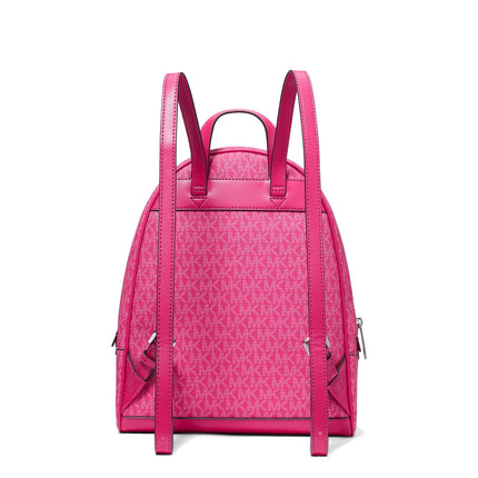 Michael Kors Women's Rhea Medium Signature Logo Backpack Dragonfruit