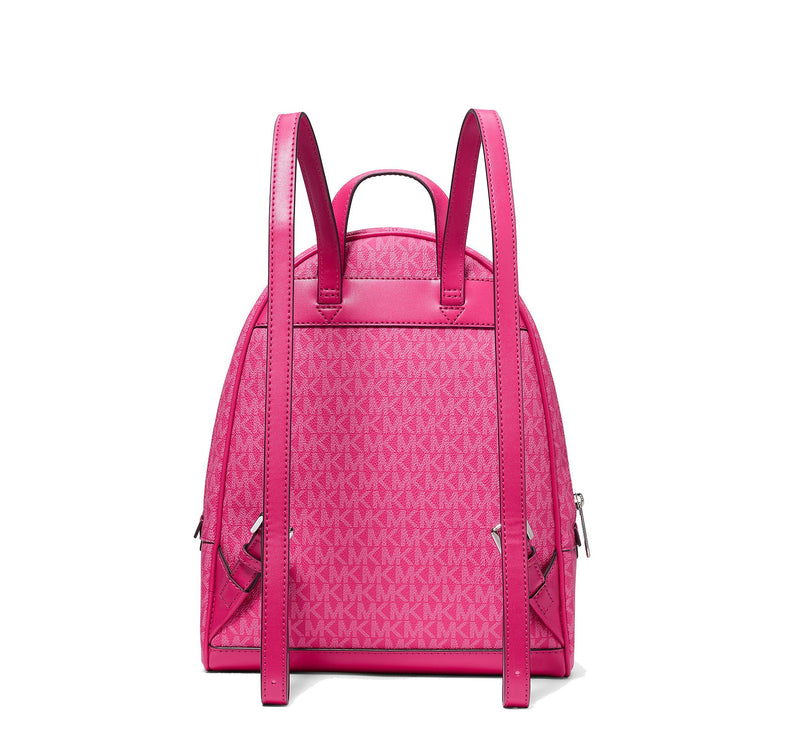 Michael Kors Women's Rhea Medium Signature Logo Backpack Dragonfruit