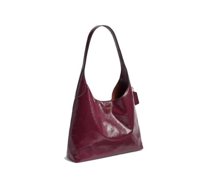 Coach Women's Brooklyn Shoulder Bag 34 Brass/Dark Cherry
