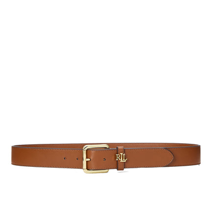 Polo Ralph Lauren Women's Logo Keeper Leather Belt Lauren Tan
