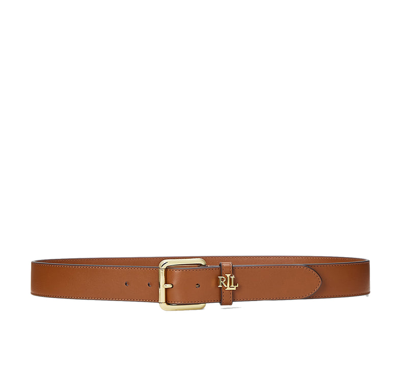 Polo Ralph Lauren Women's Logo Keeper Leather Belt Lauren Tan