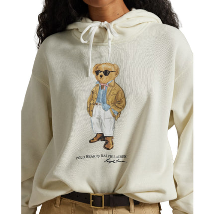 Polo Ralph Lauren Women's Polo Bear Fleece Hoodie Parchment Cream