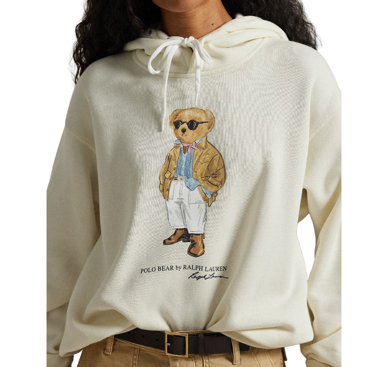 Polo Ralph Lauren Women's Polo Bear Fleece Hoodie Parchment Cream