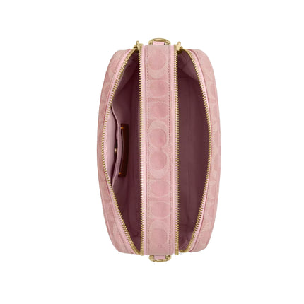 Coach Women's Carey Crossbody Bag In Signature Denim Gold/Light Pink