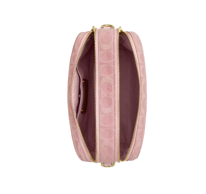 Coach Women's Carey Crossbody Bag In Signature Denim Gold/Light Pink