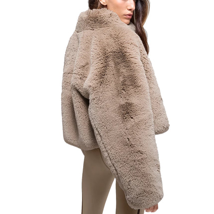 alo Women's Faux Fur Allure Jacket Oat