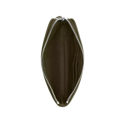 Coach Women's Corner Zip Wristlet In Signature Jacquard Silver/Olive Drab