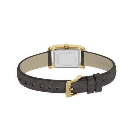 Michael Kors Women's Mini Monroe Gold-Tone and Logo Strap Watch Gold MKO1265
