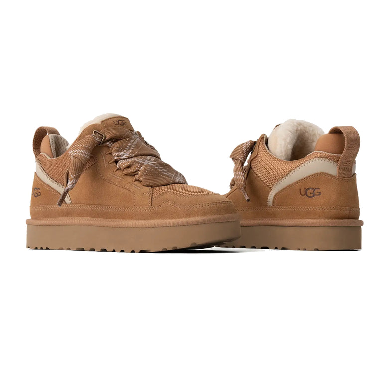 UGG Lowmel kadın sneaker, kahverengi (chestnut) süet