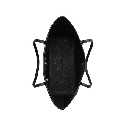 Coach Women's City Tote Bag With Cherry Print Gold/Black Multi