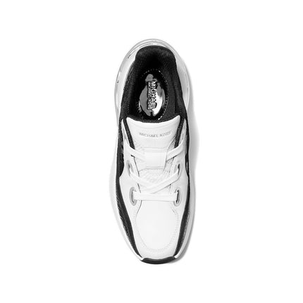Michael Kors Women's Toni Mixed-Media Trainer Black/White