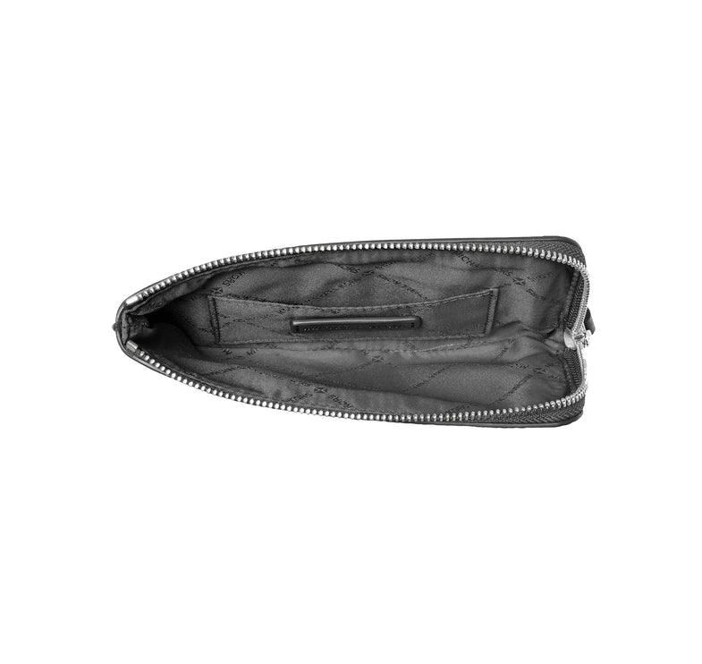 Michael Kors Women's Jet Set Travel Small Wristlet Silver/Black