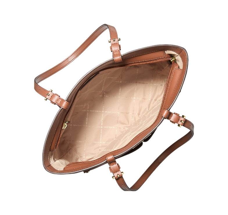 Michael Kors Women's Jet Set Medium Pocket Tote Bag Luggage