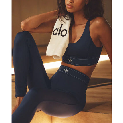 alo Women's Airlift High-Waist Suit Up Legging Navy/Navy