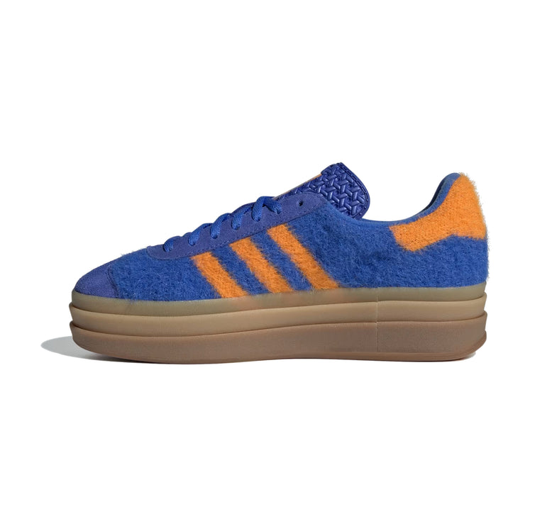 Adidas Women's Gazelle Bold Hi-Res Blue/Bright Orange/Gold Metallic JS3906